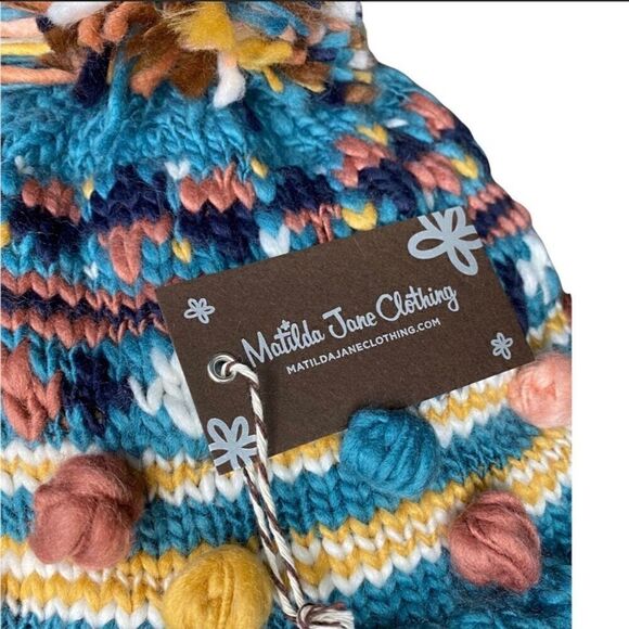 Matilda Jane Hanni Girls Fleece Lined Sweater Knit Hat NWT - Picture 2 of 7